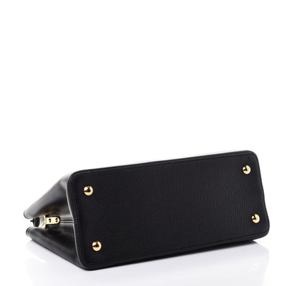 Louis Vuitton Taurillon Capucines GM Black 5 of 12