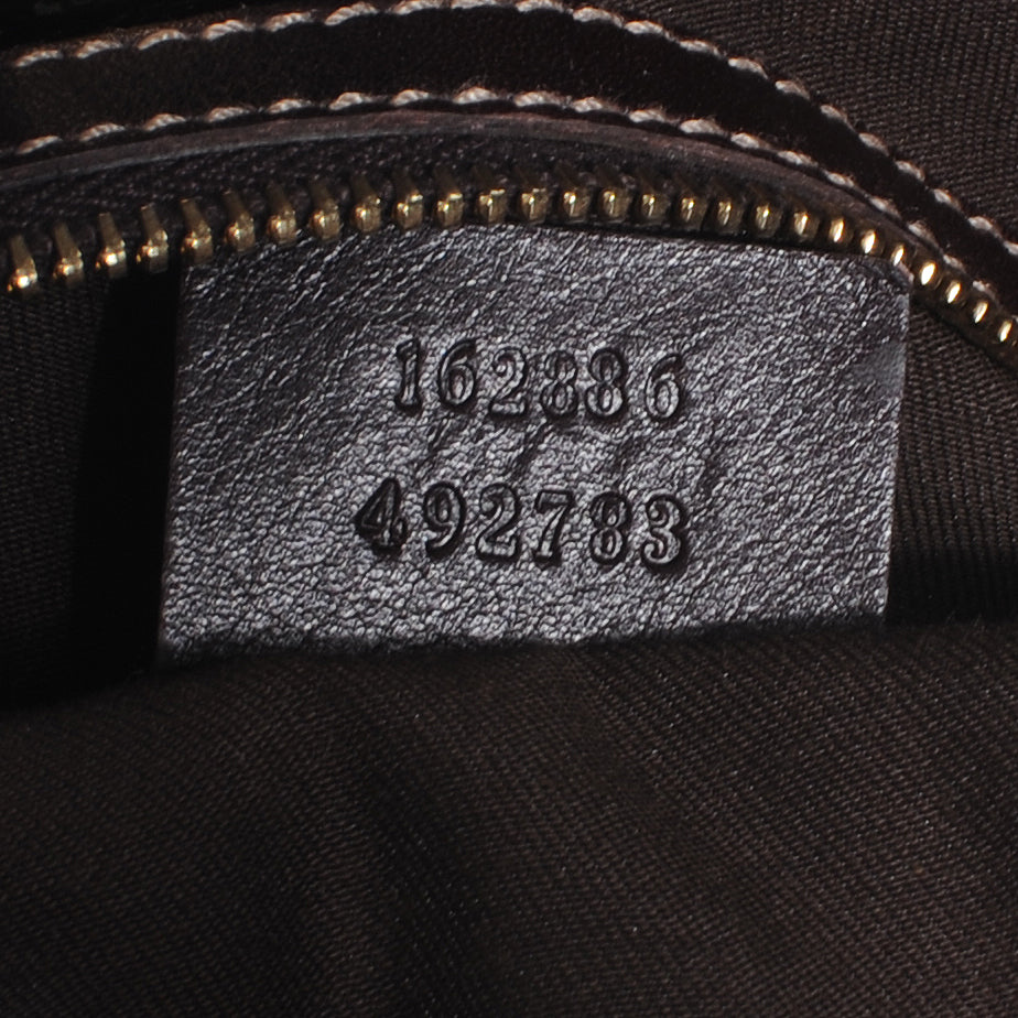 Leather Medium Britt Bag Dark Brown