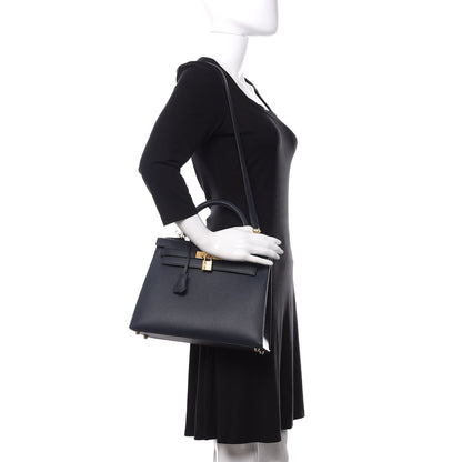 Hermes Epsom Kelly Sellier 28 Bleu Indigo 2 of 11