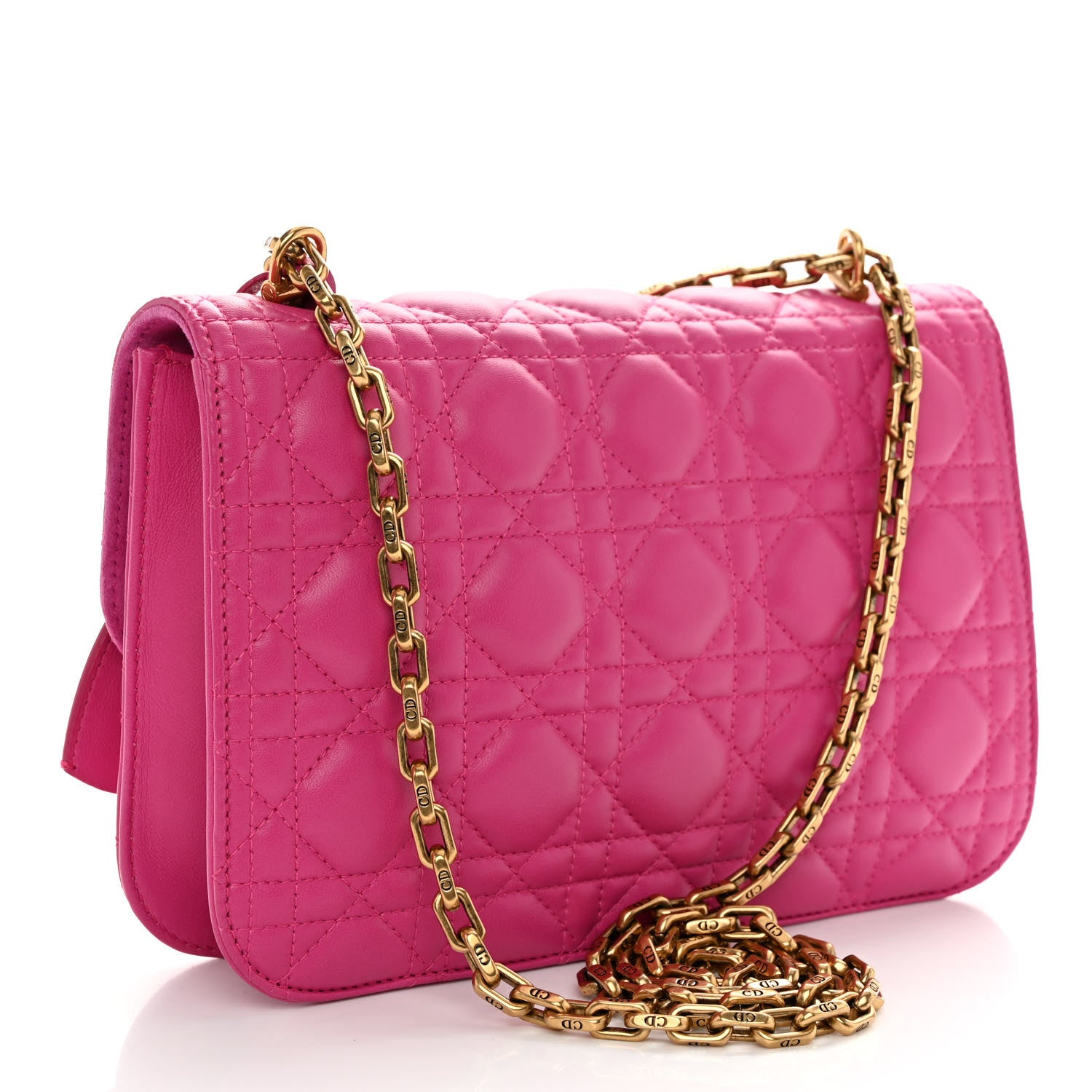 Christian Dior Lambskin Cannage Large Dioraddict Flap Fuchsia 3 of 10
