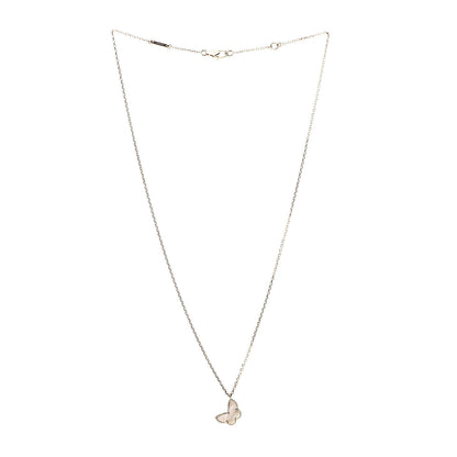 Van Cleef & Arpels 18K Yellow Gold Mother of Pearl Sweet Alhambra Butterfly Pendant Necklace 3 of 7