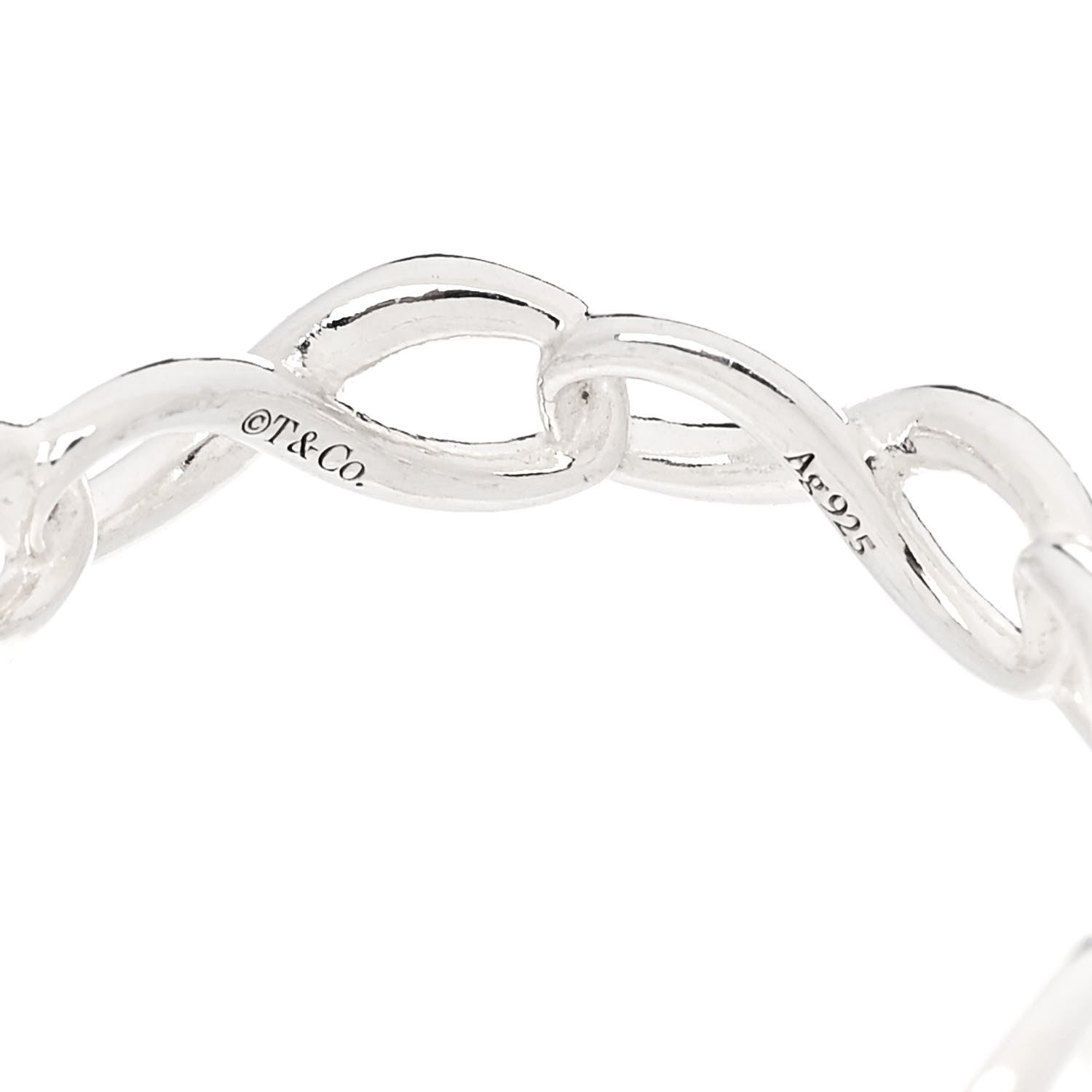 Tiffany Sterling Silver Narrow Infinity Band Ring 53 6.5 4 of 4
