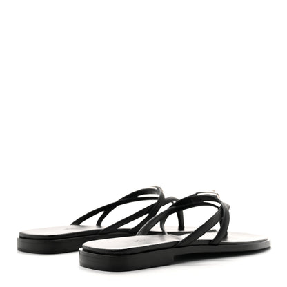 Hermes Calfskin Miss Sandals 38 Black 5 of 9