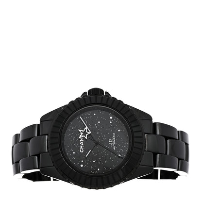 Chanel Stainless Steel Ceramic Diamond 38mm J12 Interstellar Automatic Watch Black 2 of 5