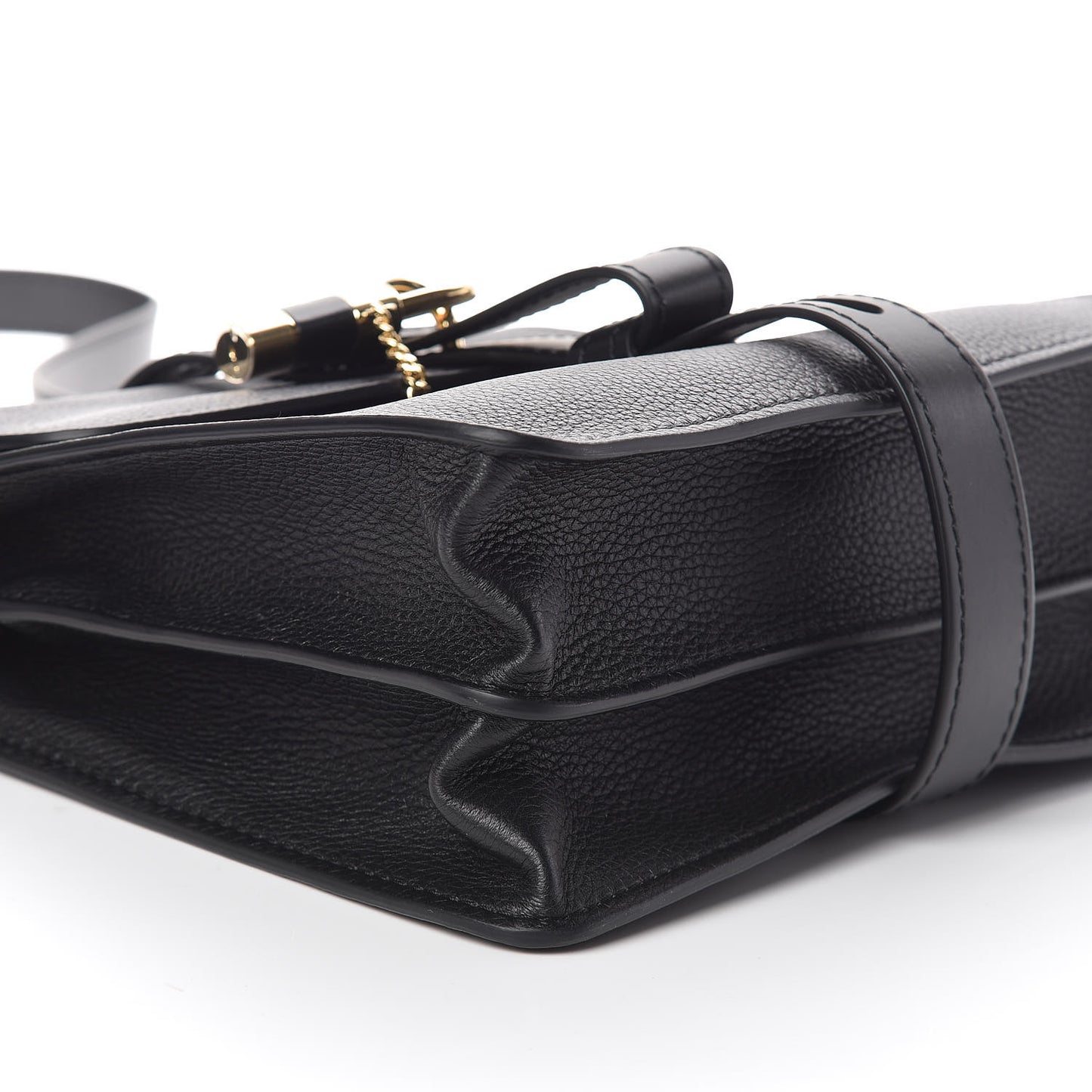 Grained Calfskin Medium Aby Day Shoulder Bag Black