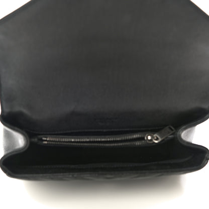Saint Laurent Sheepskin Matelasse Chevron Monogram Medium College Bag Black 5 of 20