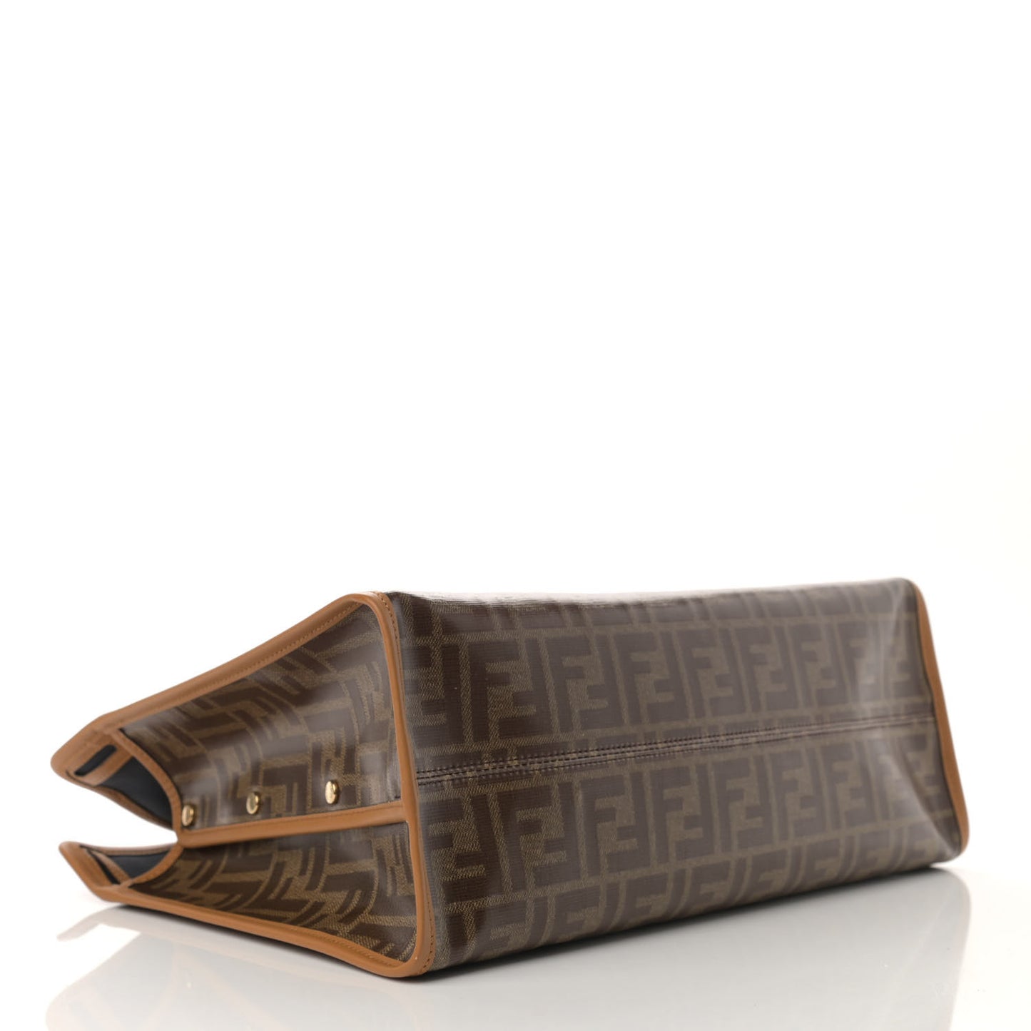 Glazed Fabric Vitello Century FF 1974 Stamp Patch Medium Peekaboo Defender Cover Mogano Panna Caramello