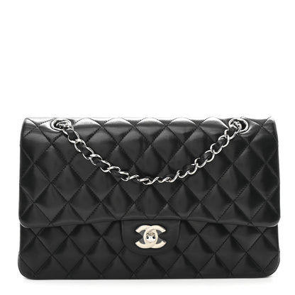 Chanel Lambskin Quilted Medium Double Flap Black 1 of 10