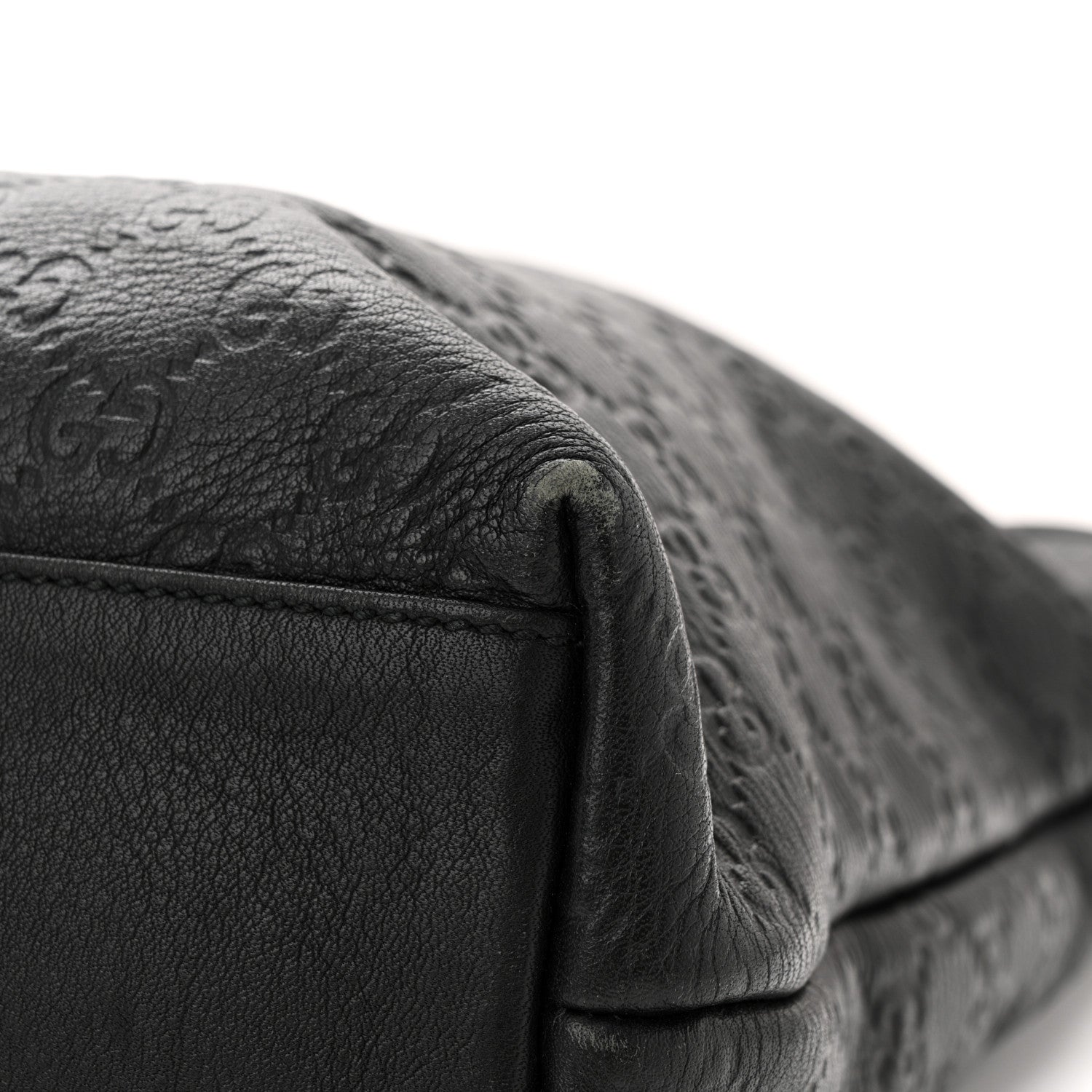 Gucci ssima Medium Zippered Shopping Tote Black 16 of 20