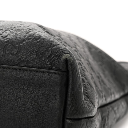 Gucci ssima Medium Zippered Shopping Tote Black 16 of 20