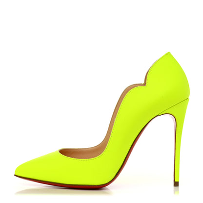 Christian Louboutin Calfskin Hot Chick 100 Pumps 35 Fluo 1 of 7