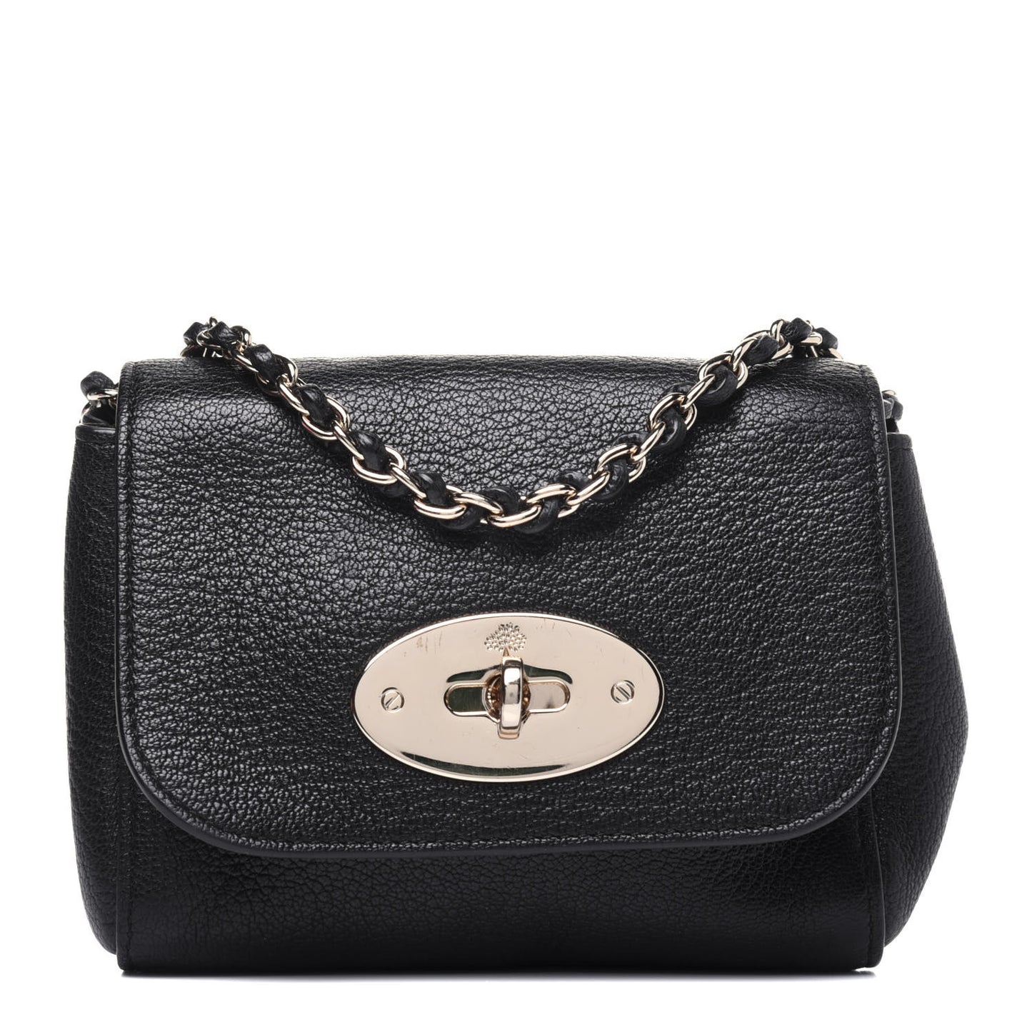 Classic Grain Calfskin Mini Lily Black