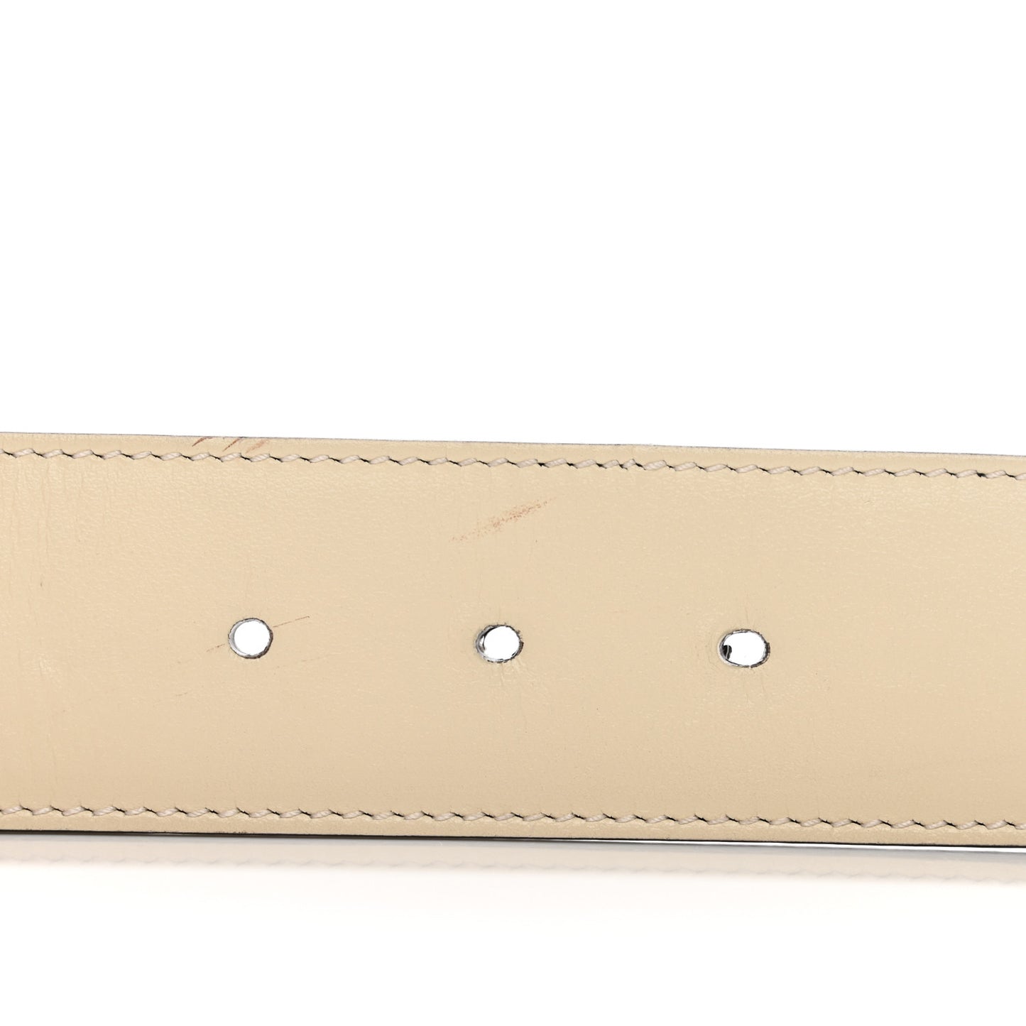 GG Supreme Monogram Matte Plutone Calfskin Double G 40mm Belt 100 40 Beige Ebony Mystic White