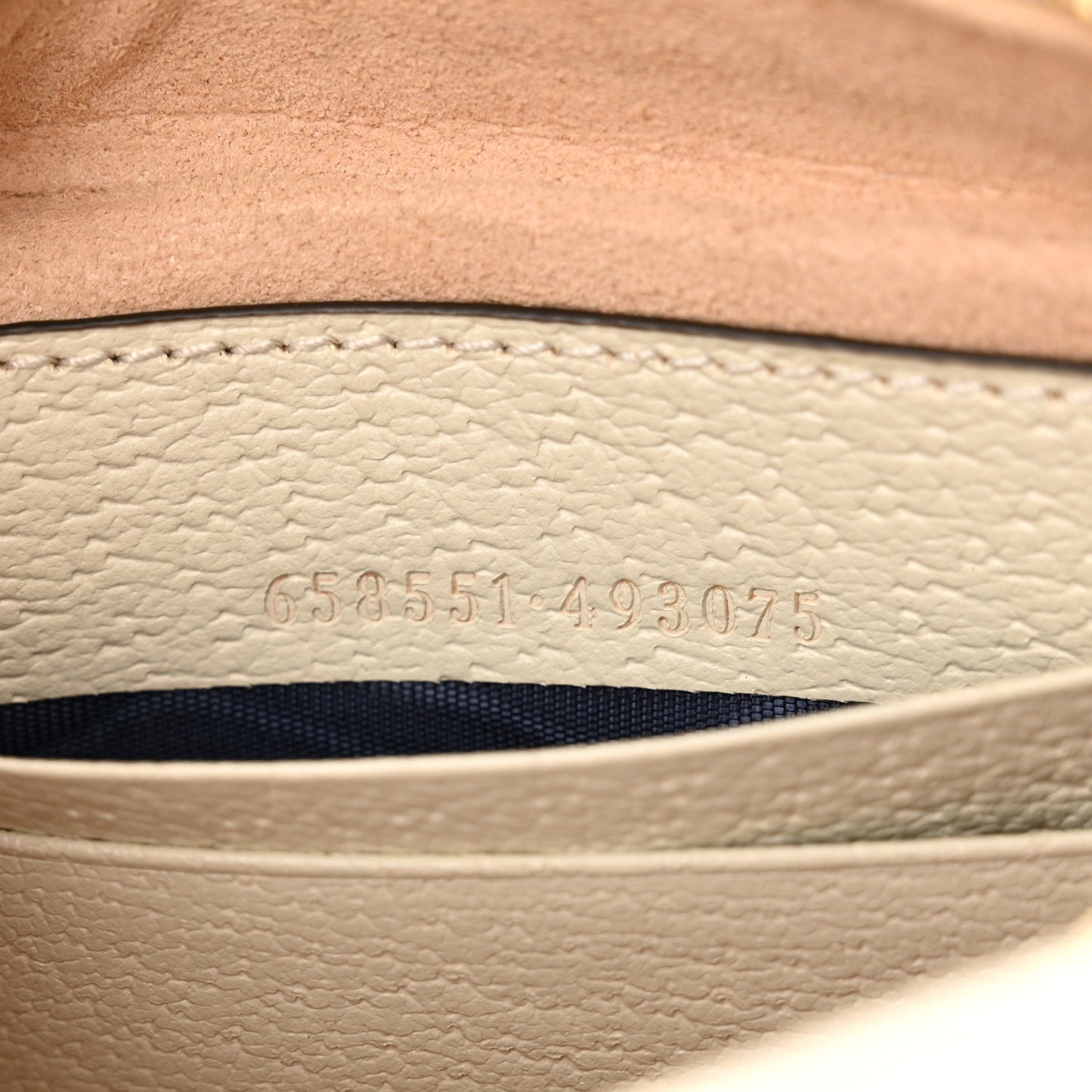 GG Supreme Monogram Textured Dollar Calfskin Web Mini Ophidia Half Moon Hobo Beige Ebony Mystic White