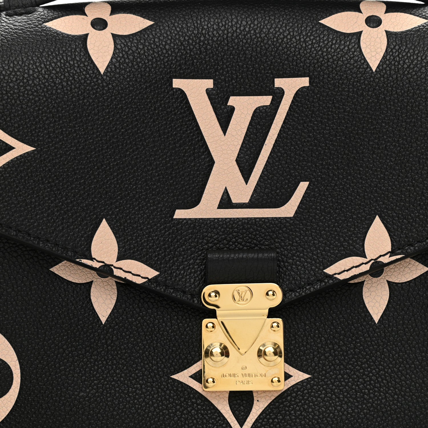 Louis Vuitton Empreinte Monogram Giant Pochette Metis Black Beige 7 of 9