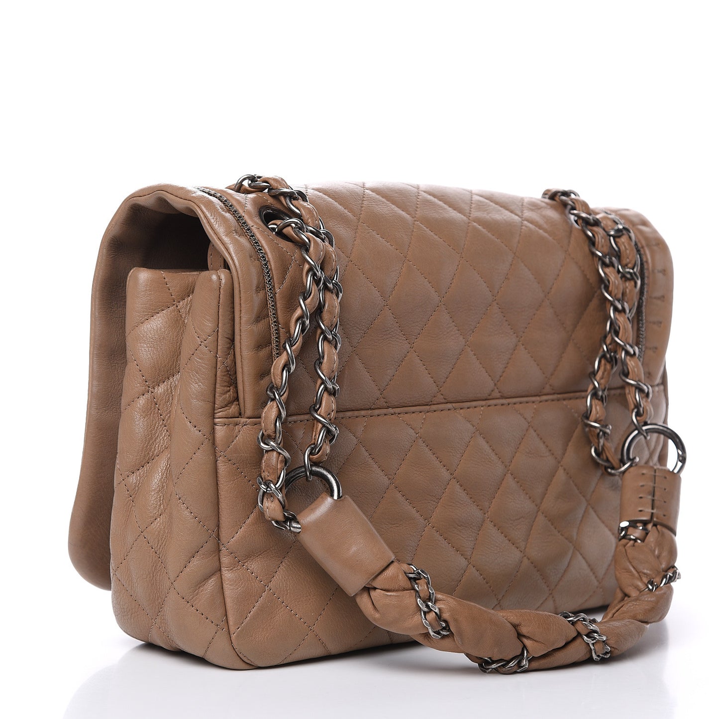 Calfskin Quilted Istanbul Flap Beige