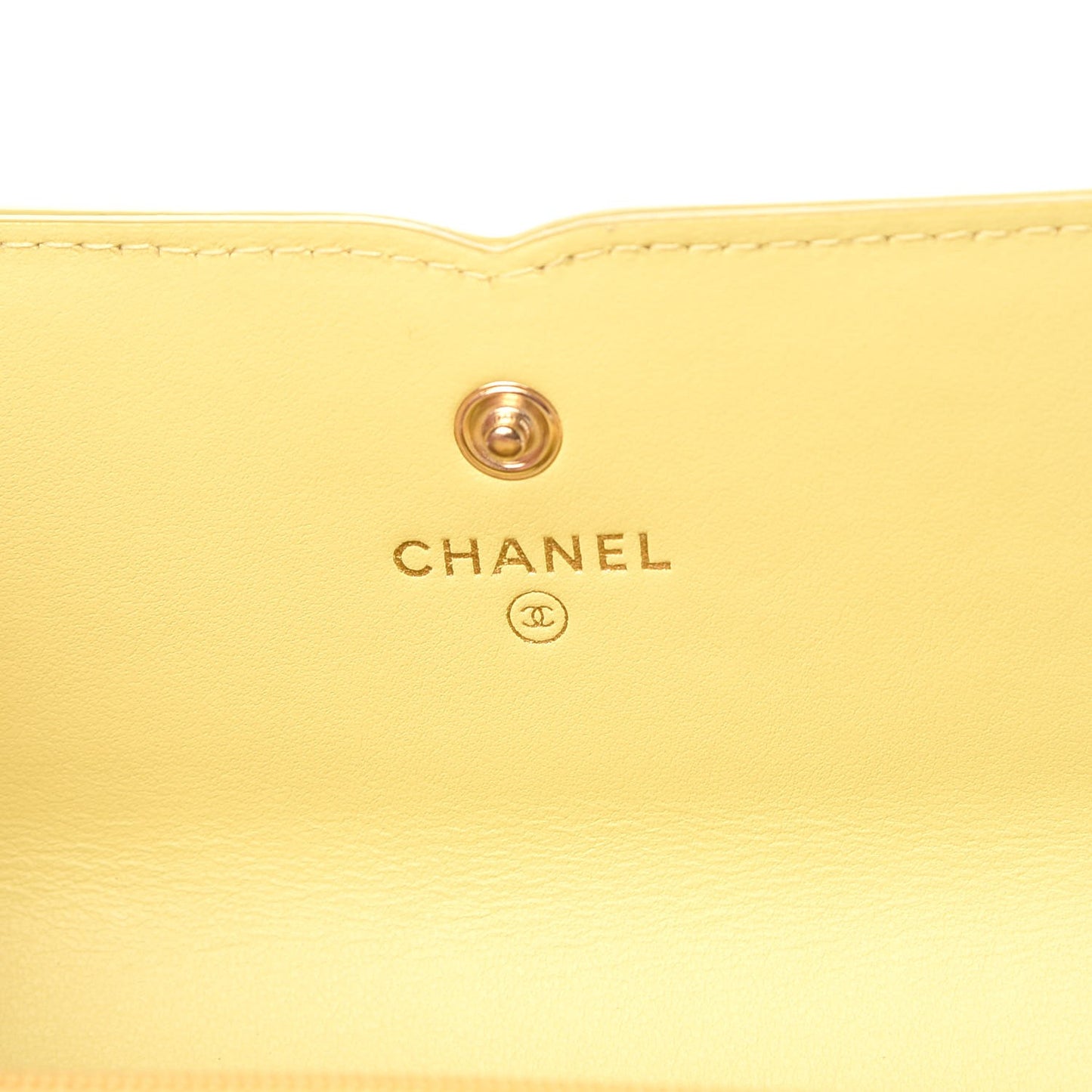 Caviar Timeless CC Large Gusset Flap Wallet Yellow