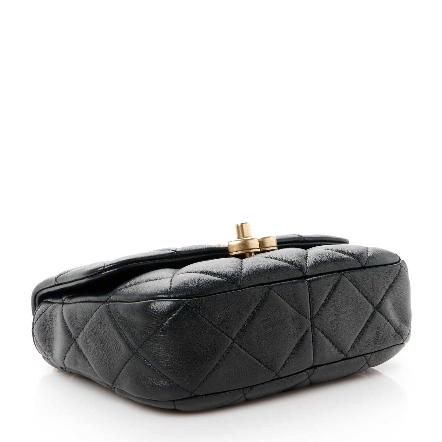 Chanel Lambskin Quilted Mini Lacquered Chain Flap Black 4 of 10