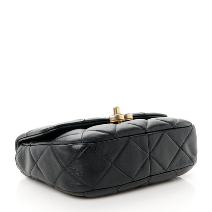 Chanel Lambskin Quilted Mini Lacquered Chain Flap Black 4 of 10