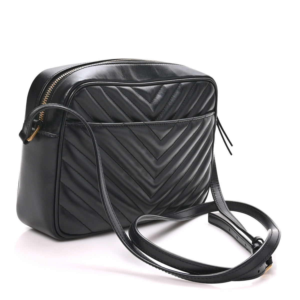 Saint Laurent Calfskin Matelasse Monogram Lou Camera Bag Black 3 of 10