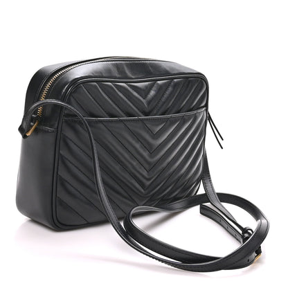 Saint Laurent Calfskin Matelasse Monogram Lou Camera Bag Black 3 of 10