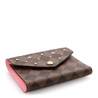 Louis Vuitton Damier Ebene Studded Victorine Wallet 4 of 7