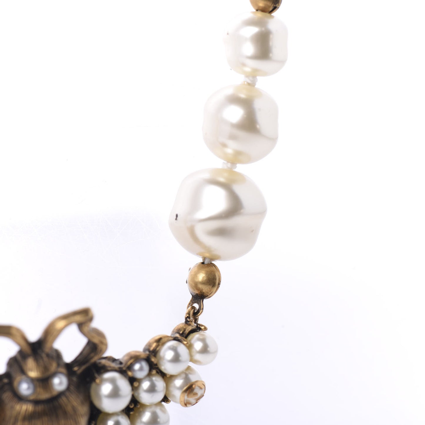 Crystal Pearl GG Sylvie Bee Necklace