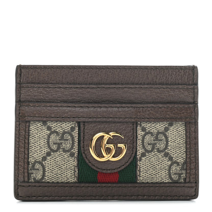 Gucci GG Supreme Monogram Ophidia Card Holder Brown 1 of 6