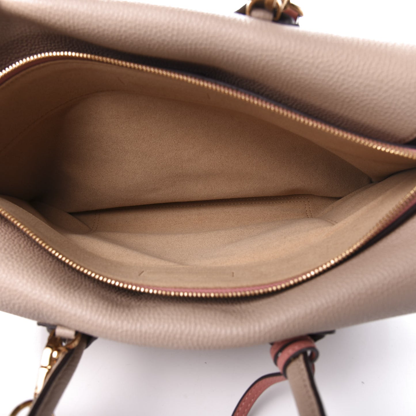 Grained Calfskin Medium Milla Tote Taupe Pink