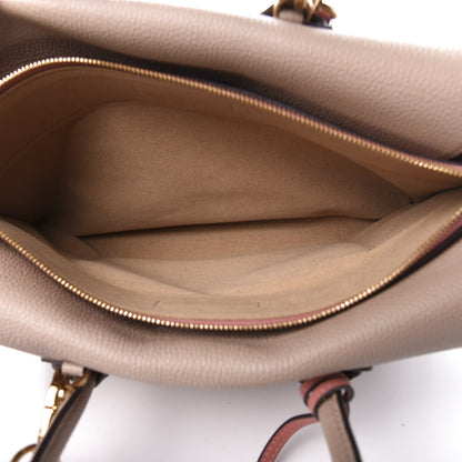 MCM Grained Calfskin Medium Milla Tote Taupe Pink 8 of 11