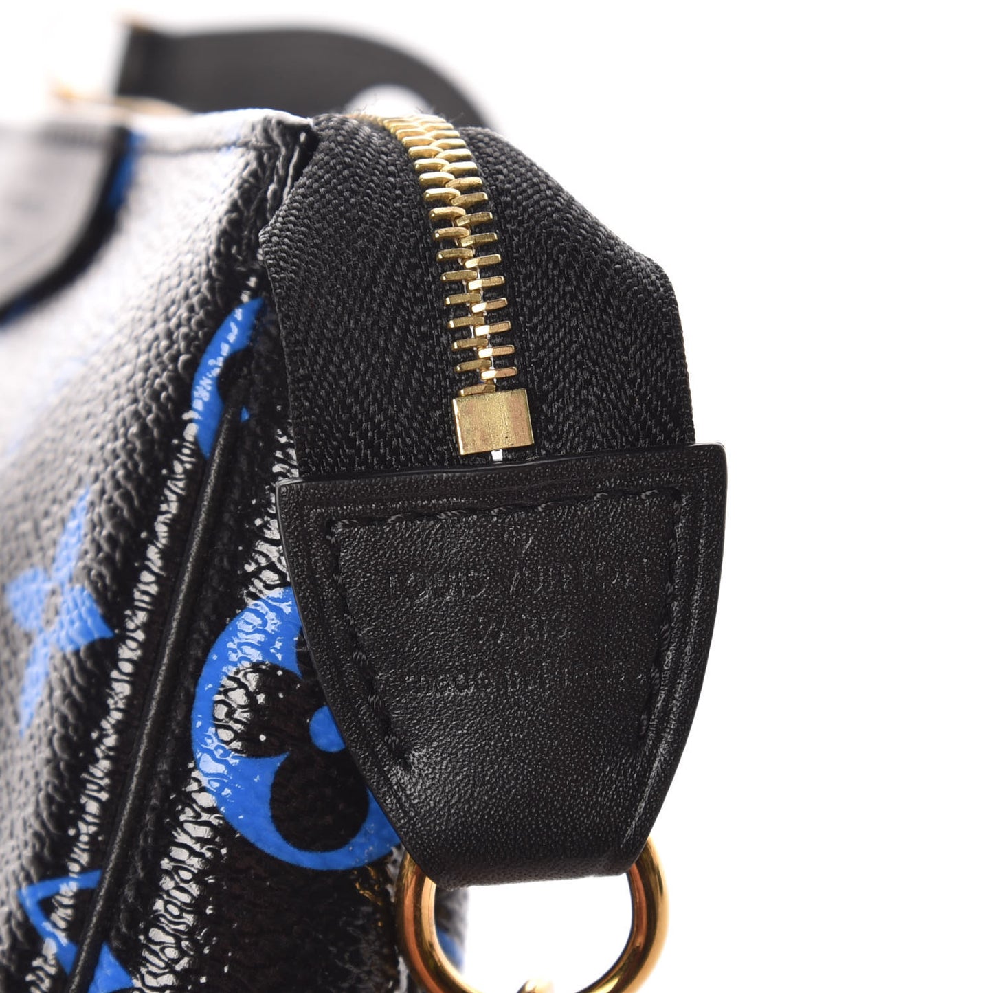 Colored Monogram Mini Pochette Accessories Blue Black