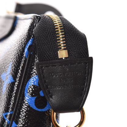 Louis Vuitton Colored Monogram Mini Pochette Accessories Blue Black 6 of 9