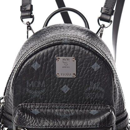 MCM Visetos Side Stud X-Mini Stark Bebe Boo Backpack Black 11 of 11