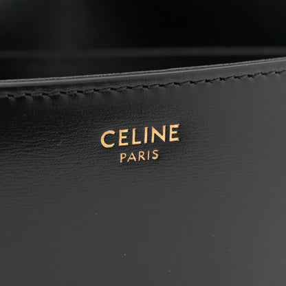 Celine Shiny Calfskin Triomphe Shoulder Bag Black 6 of 10