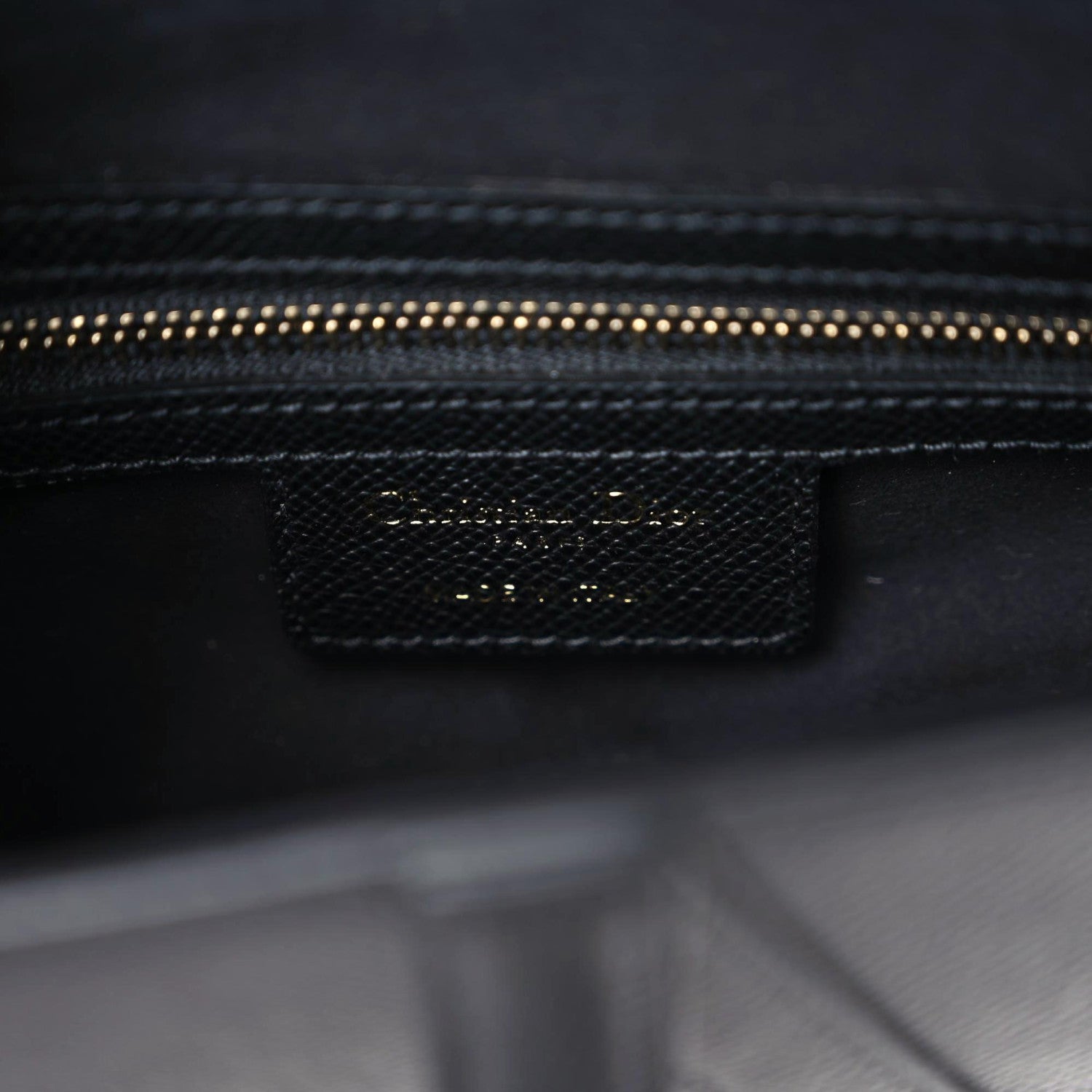 Christian Dior Grained Calfskin Saddle Bag Black 8 of 13