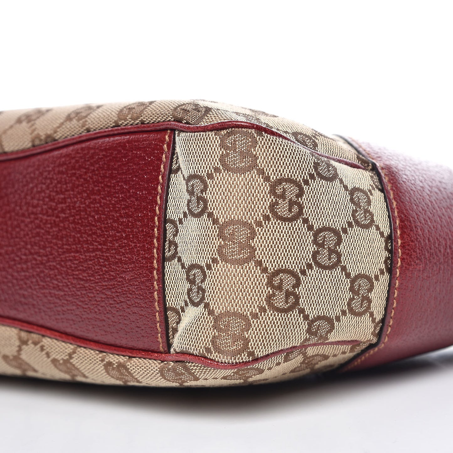 Monogram Calfskin Shoulder Bag Hobo Red