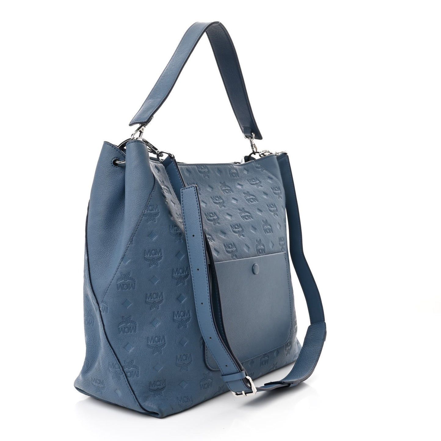 Calfskin Ottomar Monogram Large Klara Hobo Luft Blue