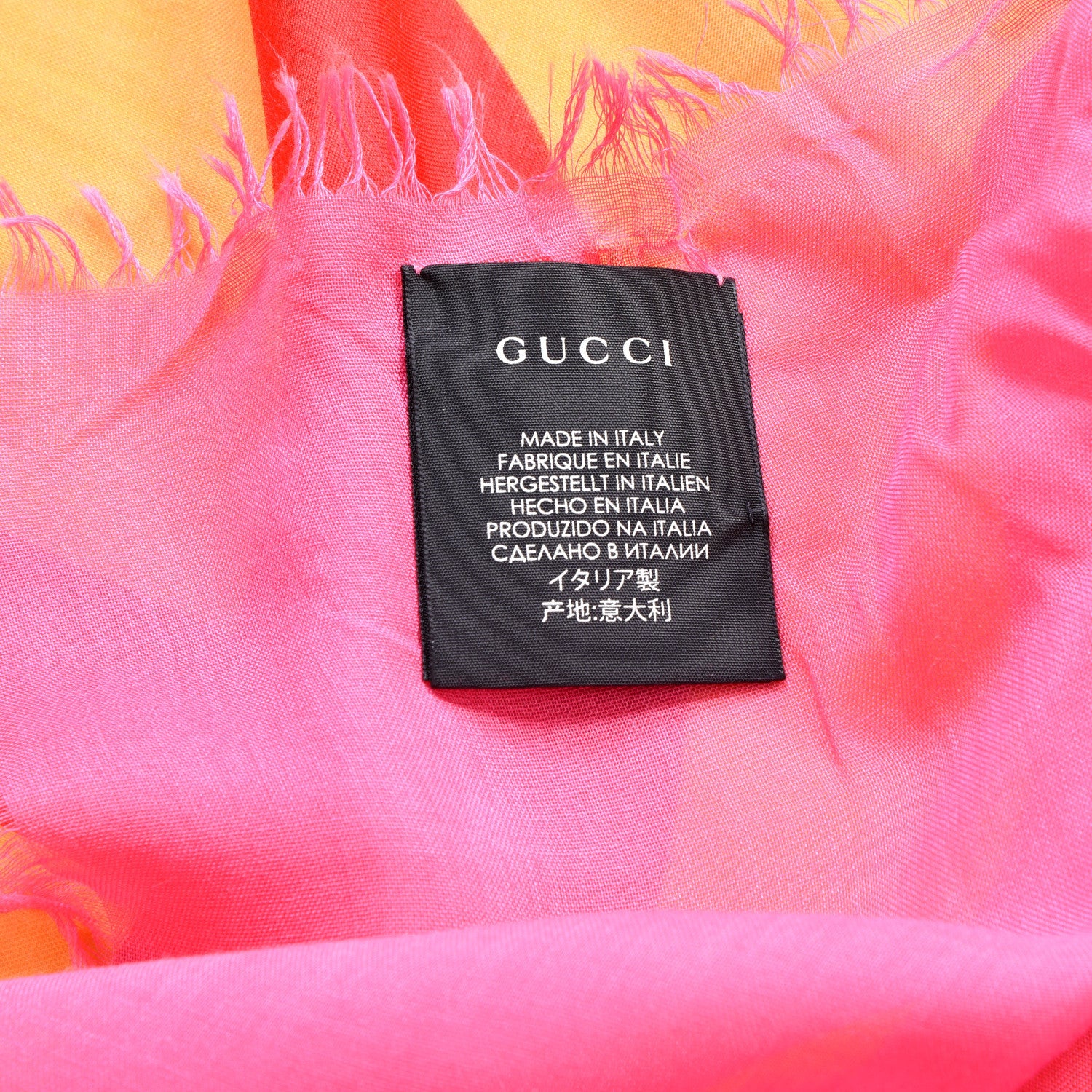 Gucci Modal Silk Gucci Two Shawl Fuxia 2 of 4