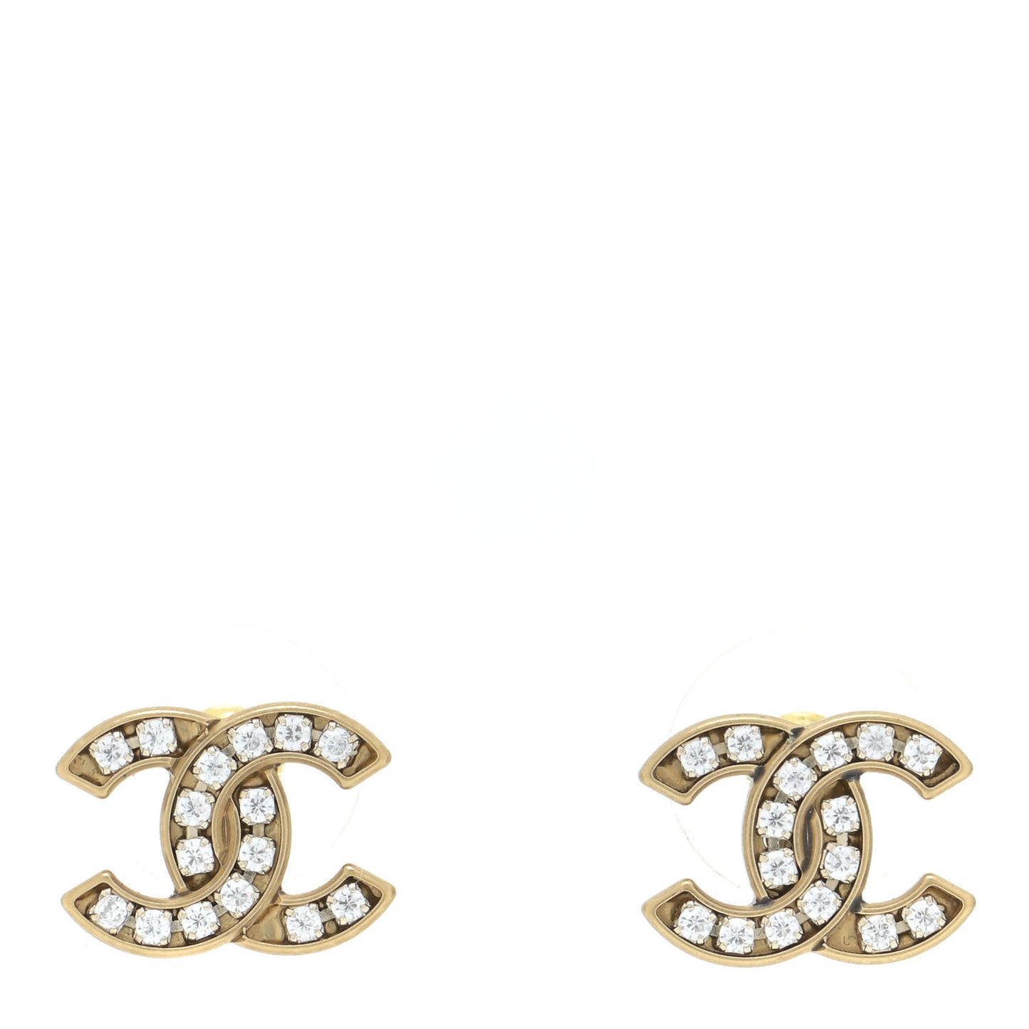 Crystal CC Earrings Gold