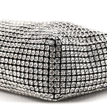 Alexander Wang Mesh Crystal Rhinestone Mini Heiress Pouch Black Silver 8 of 10