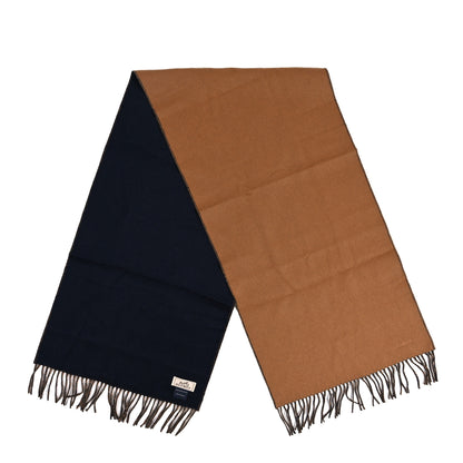 Hermes Cashmere Recto Verso Muffler Camel Marine 2 of 3