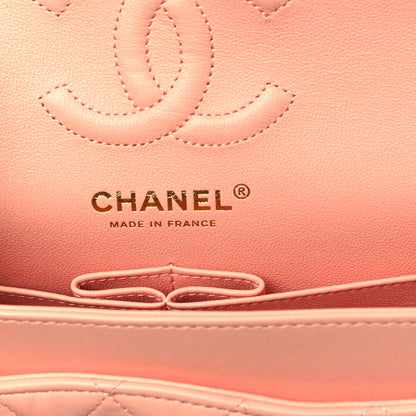 Chanel Lambskin Quilted Small Double Flap Light Orange 5 of 8