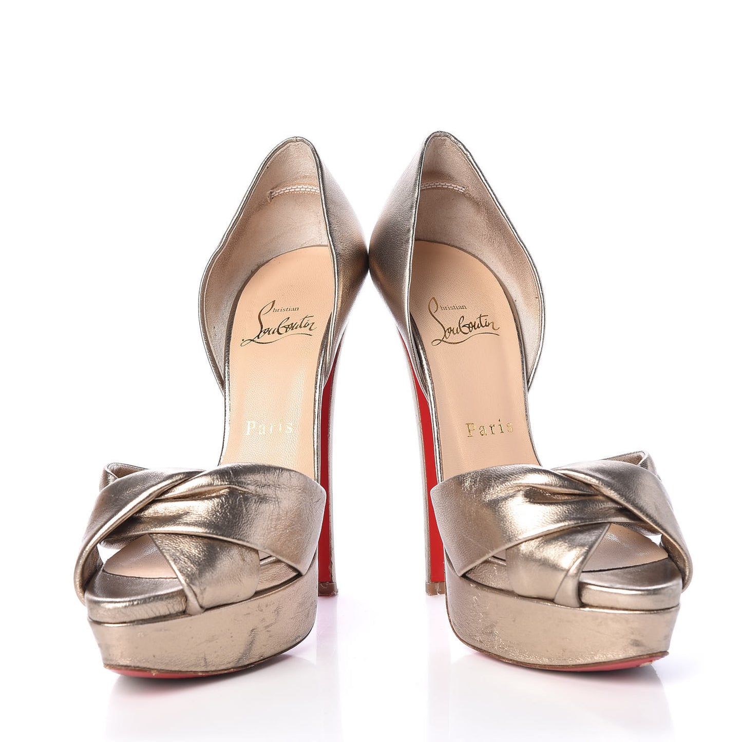 Metallic Nappa Silk Volpi 150 Platform Sandals 36.5 Alba