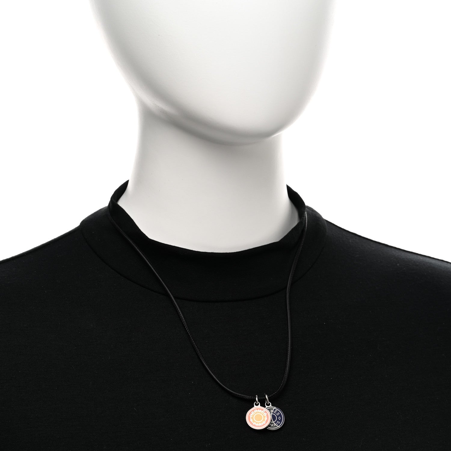 Hermes Lacquered Palladium Eclipse Necklace Rocabar H 2 of 5