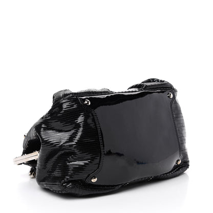 Versace Patent Embossed Frame Satchel Black 5 of 12