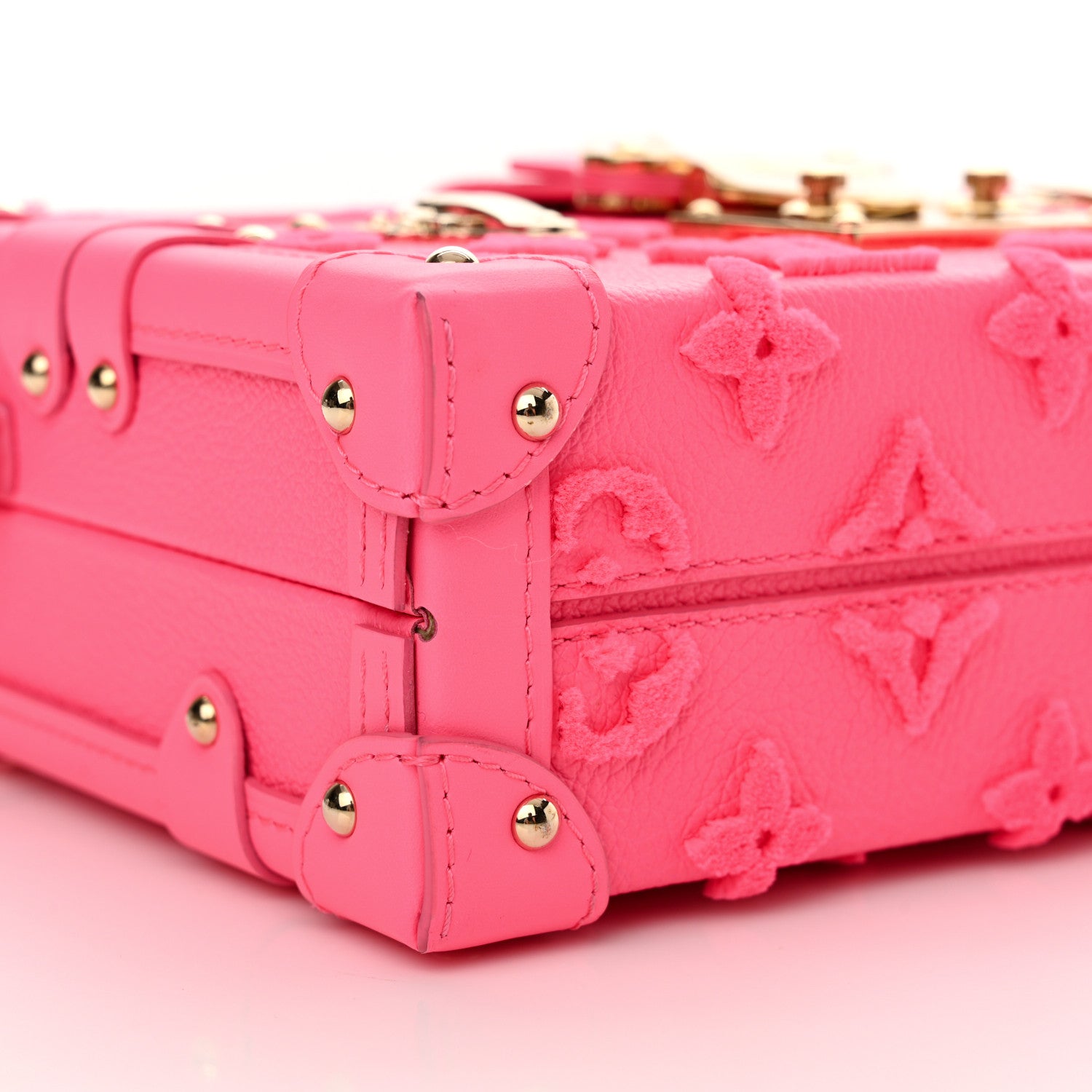 Louis Vuitton Monogram Tuffetage Petite Malle Rose Fluo 8 of 13