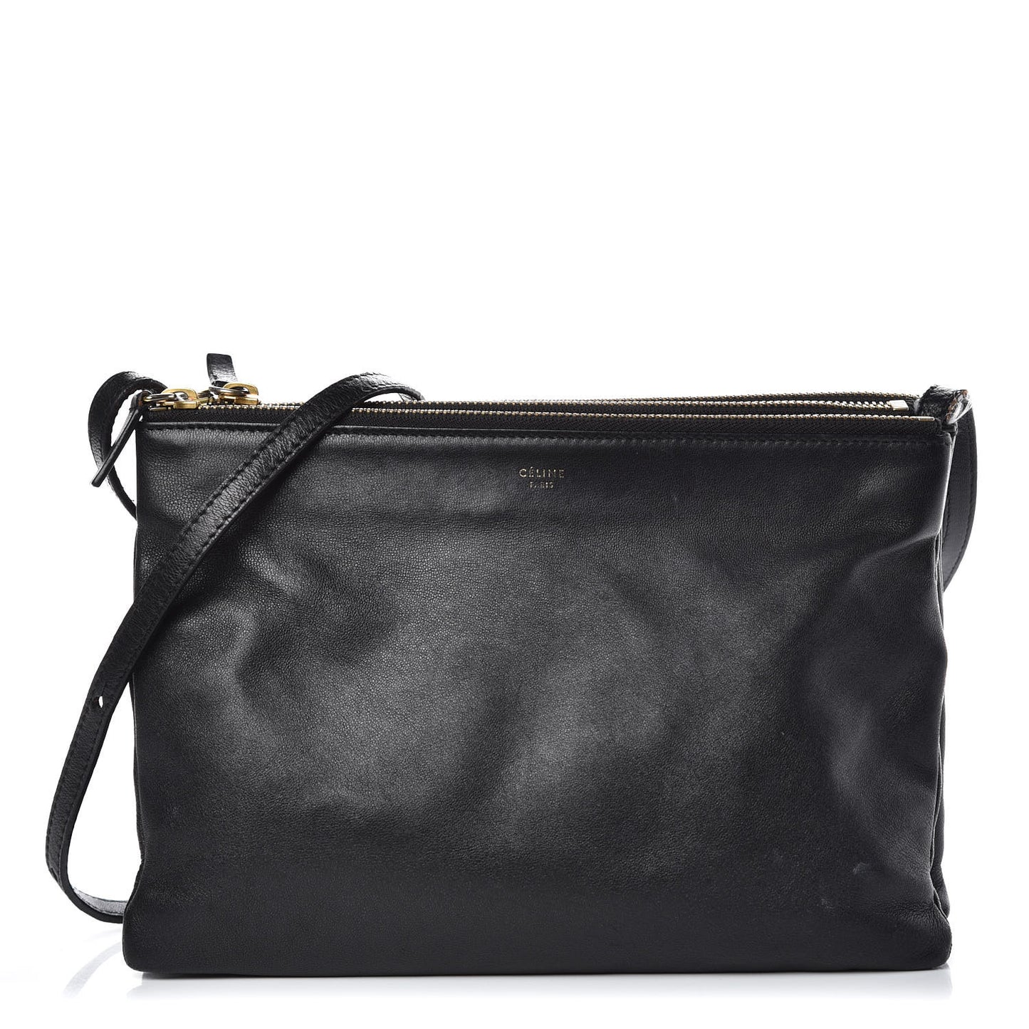 Lambskin Small Trio Crossbody Bag Black