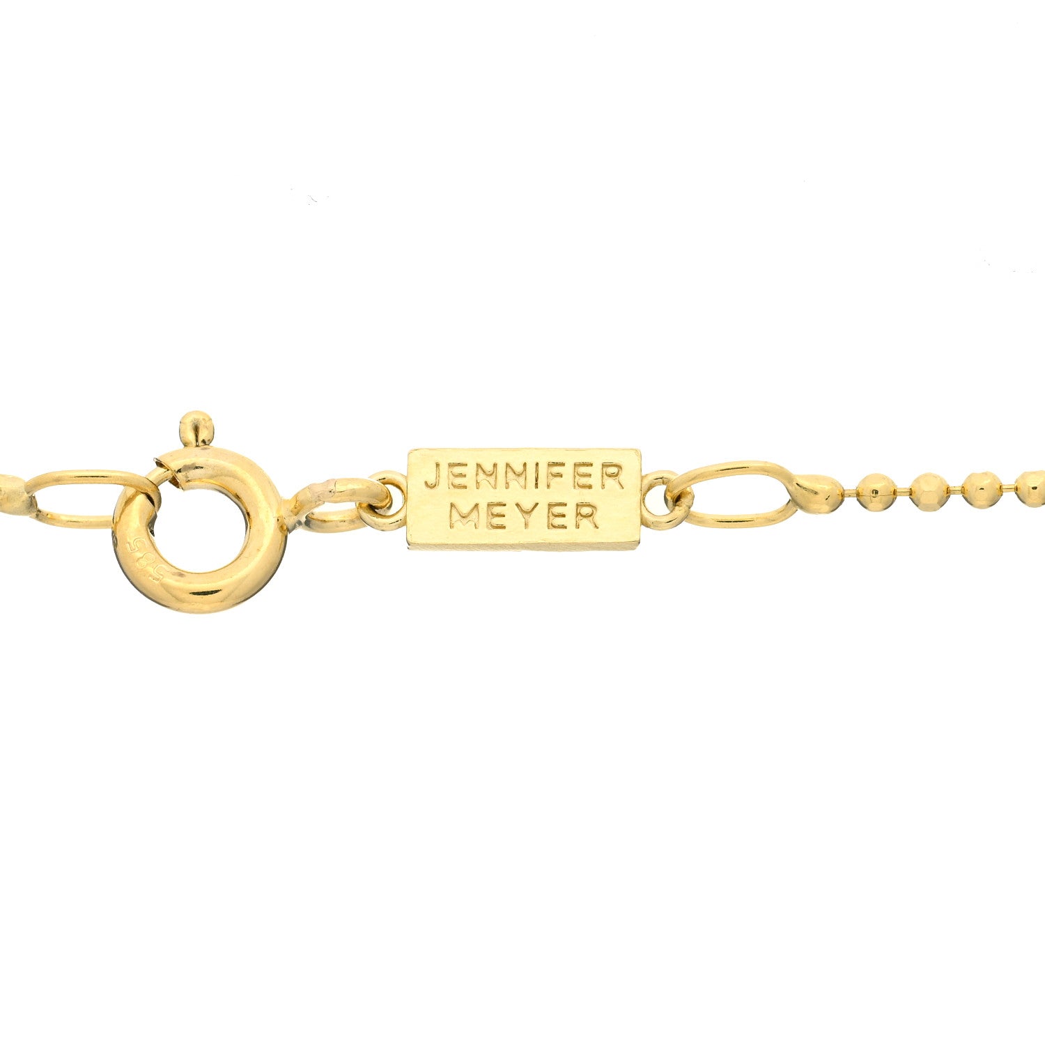 Jennifer Meyer 18K Yellow Gold Diamond Good Luck Pendant Necklace 5 of 7