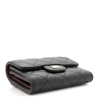 Chanel Caviar Quilted Compact Flap Wallet Black 4 of 7