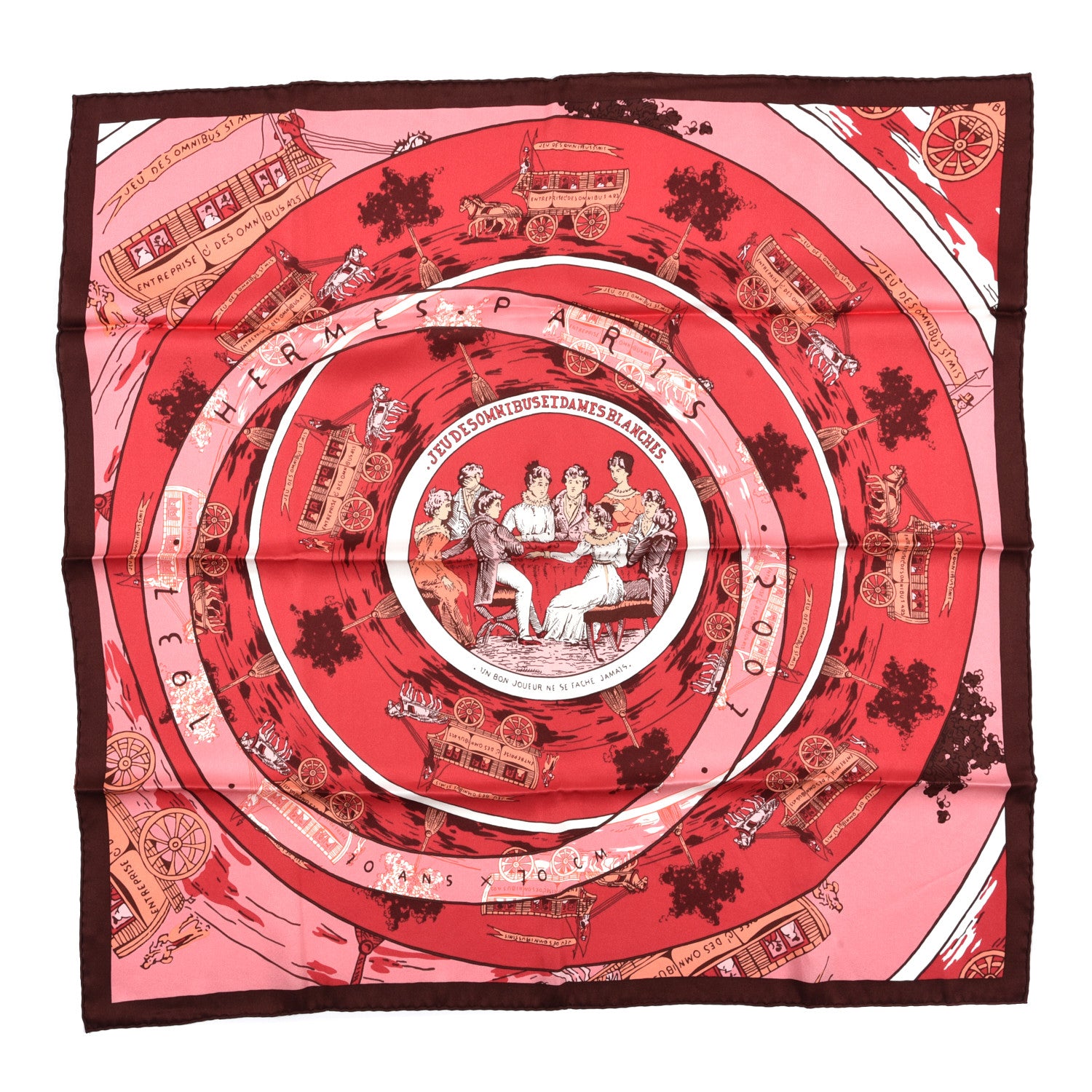 Hermes Silk Jeu Des Omnibus Et Dames Blanches Scarf 70 1 of 3